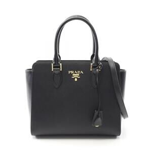 Prada SAFFIANOSOFT CALF handbag leather black